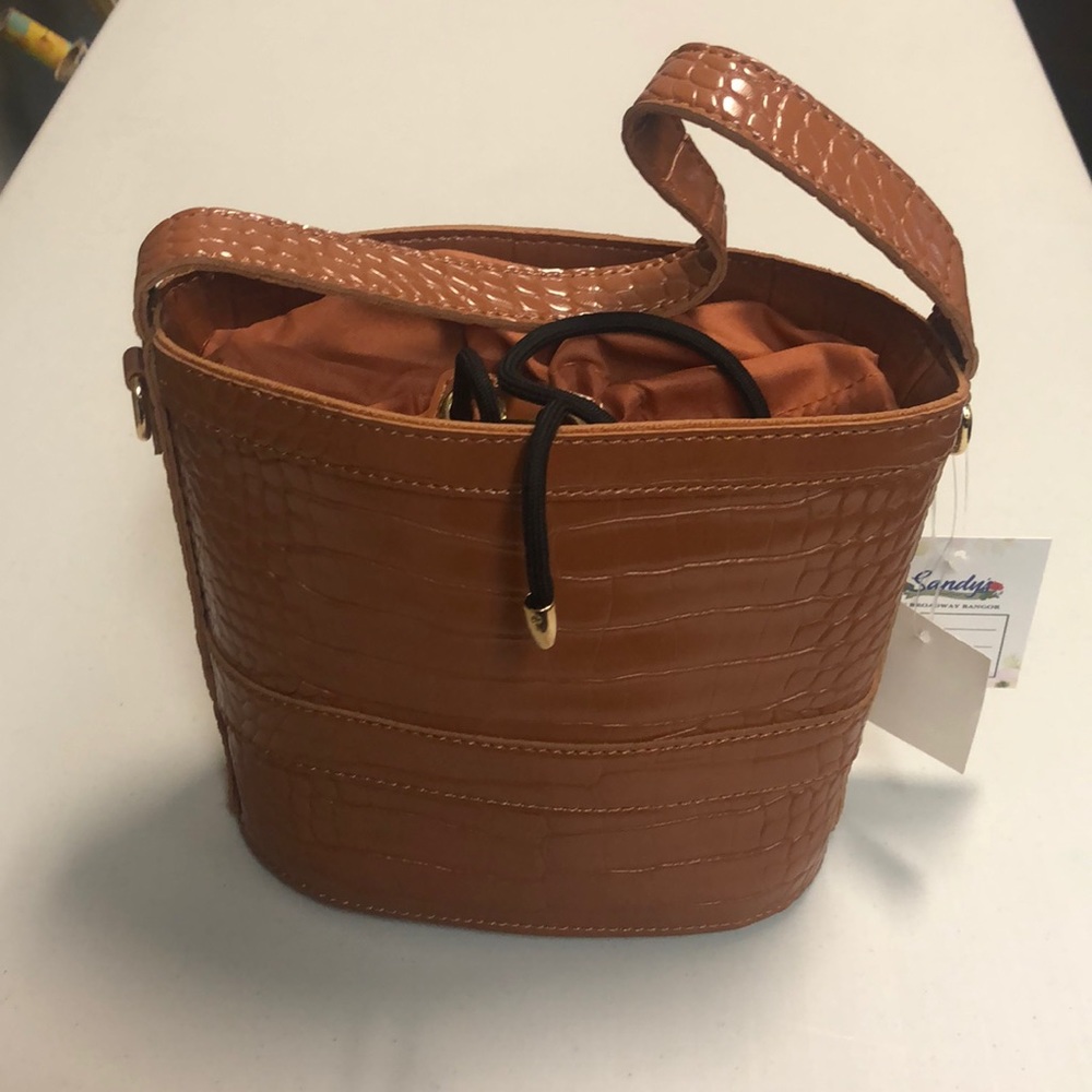 Leather hand bag